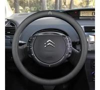 Couvre Volant de Voiture pour Citroen C4 SpaceTourer 2018-2020, Antidérapant Respirant Housse de Protection de Volant Accessoires Auto Interieur Cadeau,Black-Round
