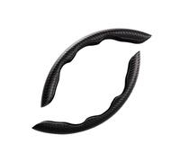 Couvre Volant de Voiture, pour Nissan Qashqai e-Power J12 2021-2025 Protection Volant Segmentée, Antidérapant, Respirant, Housse en Fibre de Carbone,A Black