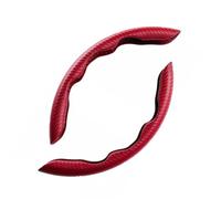 Couvre Volant de Voiture, pour Nissan Qashqai e-Power J12 2021-2025 Protection Volant Segmentée, Antidérapant, Respirant, Housse en Fibre de Carbone,B Red