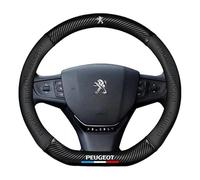 Couvre Volant de Voiture pour Peugeot 5008 2013-2017, Housse de Volant Caches en Cuir Microfibre Antidérapante Respirant Protection Accessoires Intérieur,A-D