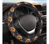 Couvre Volant de Voiture Visage de Golden Retrievers 38cm Universelle