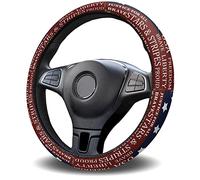 Couvre Volant Drapeau Américain des États-Unis avec Étoiles Patriotiques Et Symbole De Liberté Caches De Volants Confort Housse De Volant Antidérapant Protege Volant Voiture pour SUV 38CM