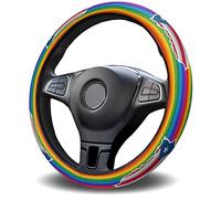 Couvre Volant Drapeau De Porto Rico, Étoiles, Rayures, Arc-en-Ciel, Couleurs Caches De Volants Respirant Housse De Volant Durable Protege Volant Voiture pour Véhicules SUV Camions 38CM