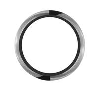 Couvre-volant élastique noir et blanc | Housse de volant en néoprène respirant - Accessoire de voiture universel - 38,1 cm - Convient pour voiture, SUV, camion