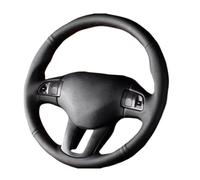Couvre Volant en Cuir Housse De Volant Voiture en Cuir Microfibre Antidérapant, pour Kia pour Sportage 3 2010 2011 2014 pour Ceed Couvre Volant Voiture(Blanc)