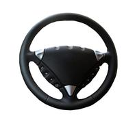 Couvre Volant en Cuir Housse De Volant Voiture Noire Durable Couture À La Main pour Cayenne 2003-2010 Funda Volante(Rouge)