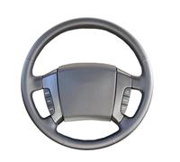 Couvre Volant en Cuir Housse Volant Voiture Cuir Et Fiber Personnalisée pour Kia pour Sorento 2003 2004 2005 2006 2007 2008 2009(PU Red)