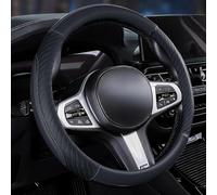 Couvre Volant en Cuir Microfibre pour Citroen C1 C2 C3 C4 Picasso C5 DS3 DS4, Élastique, Respirante, Antidérapante, 37-38 cm, Protection Volant