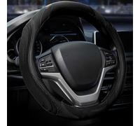 Couvre Volant en Cuir pour Voiture - Couvre de Volant Sportage Universal 37-38cm Noir, Couvre Volant Respirante Antiderapante, Noir