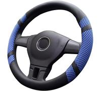 Couvre Volant En Microfibre Cuir Protege Volant Voiture Universelle 38cm, Antidérapant Respirant Souple Durable Accessoire De Voiture (Bleu)