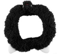Couvre-volant en peluche avec oreilles d'ours mignonnes | Accessoire de voiture d'hiver antidérapant en fibre synthétique | pour roues standard de 38 cm | Décoration intérieure chaude et douce (B)