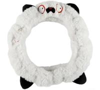 Couvre-volant en peluche avec oreilles d'ours mignonnes | Accessoire de voiture d'hiver antidérapant en fibre synthétique | pour roues standard de 38 cm | Décoration intérieure chaude et douce (C)
