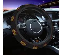 Couvre Volant Espagne Drapeau Espagnol Et Crâne Housse De Volant Antidérapant Protege Volant Voiture Décoration Caches De Volants pour SUV Camions Unisexe 38CM