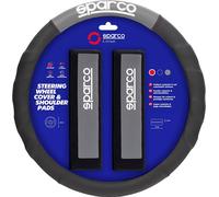 Couvre Volant Et Passant De Ceinture SPC1111K Voiture Gris Et Noir SPARCO