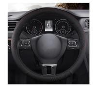 Couvre Volant Housse De Protection Volant Voiture en Cuir PU, Forme D/O, 36CM, pour Toyota pour Aqua pour Prius Accessoires Décoration Voiture(Black O Shape)