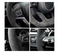 Couvre Volant Housse De Volant De Voiture en Cousue À La Main pour Golf 6 Mk6 pour VW pour Polo pour Sagitar pour Bora pour Santana pour Jetta MK5 Voiture Caches Volant(Brown Thread)