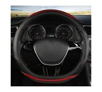 Couvre Volant Housse De Volant De Voiture en Cuir Antidérapant Et Résistant À l'usure pour Suzuki pour Swift Voiture Caches Volant(D Red)