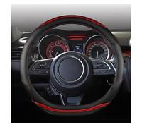 Couvre Volant Housse De Volant De Voiture en Cuir Microfibre Et Fibre De Carbone pour Suzuki pour Swift pour Swift Sport 2004~2022 Voiture Caches Volant(D Red)