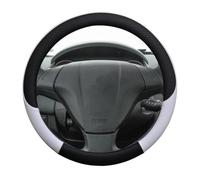 Couvre Volant Housse De Volant De Voiture en Cuir PU pour Fiat pour Grande pour Punto pour Avventura pour Urban pour Cross pour Abarth pour Punto Voiture Caches Volant(Blanc)
