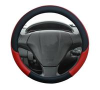 Couvre Volant Housse De Volant De Voiture en Cuir PU pour Fiat pour Grande pour Punto pour Avventura pour Urban pour Cross pour Abarth pour Punto Voiture Caches Volant(Rouge)