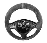 Couvre Volant Housse De Volant De Voiture en Cuir Suédé Antidérapant Tressé pour BMW E46 330i 330Ci E39 pour M3 pour M5 540i 525i 530i Voiture Caches Volant(Orange Thread)