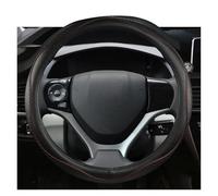 Couvre Volant Housse De Volant De Voiture en Cuir Véritable 36 Cm, Accessoires Automobiles, pour Civic 2004 2006 2007 2008 2009 2012 2013 2014 Voiture Caches Volant(Black-Red)