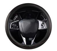 Couvre Volant Housse De Volant De Voiture en Cuir Véritable, Accessoires Automobiles, pour Civic 2016, 2017, 2018, 2019, 2020, 2021, 2022 Voiture Caches Volant(Black-Red)