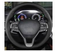 Couvre Volant Housse De Volant De Voiture en Cuir Véritable pour Accord 10 2018-2019 pour Inspire 2018-2019 pour Insight 2018-2019 Voiture Caches Volant(Red Thread)
