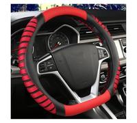Couvre Volant Housse De Volant De Voiture en Forme De D, Antidérapante, en Cuir PU + Soie Glacée, pour Suzuki pour Swift, Décoration Intérieure De Voiture(Rouge)