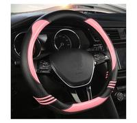 Couvre Volant Housse De Volant De Voiture en Forme De D en Cuir PU 38 Cm pour Nissan pour Qashqai J11 pour Nissan pour X-Trail T32 Voiture Caches Volant(Pink)