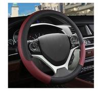 Couvre Volant Housse De Volant De Voiture en Similicuir Gaufrage Carré pour Civic 2004 2006 2007 2008 2009 2012 2013 2014 Accessoires Automobiles Voiture Caches Volant(VIN Rouge)