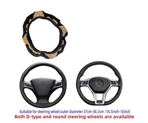 Couvre-volant Housse de volant de voiture extensible et respirante sans jante intérieure convient aux modèles de 14.5 à 15 pouces(Blue)