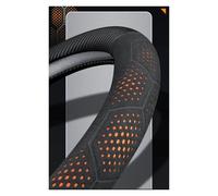 Couvre Volant Housse De Volant De Voiture pour Hyundai I10 I20 I30 I40 Ix25 Ix35 Ix55 pour Tucson pour Palisade pour Kona pour Santa-fe pour Getz Voiture Caches Volant(D Leather Orange)