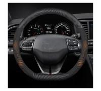 Couvre Volant Housse De Volant De Voiture pour Hyundai I10 I20 I30 I40 Ix25 Ix35 Ix55 pour Tucson pour Palisade pour Kona pour Santa-fe pour Getz Voiture Caches Volant(D Carbon Orange)