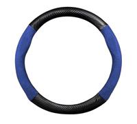 Couvre Volant Housse De Volant en Antidérapante pour Jeep pour Wrangler pour Grand pour Cherokee pour Renegade 15 Pouces X 38 Cm Voiture Caches Volant(O Fiber Blue)
