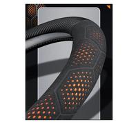 Couvre Volant Housse De Volant en Chamois Antidérapante pour DS DS3 DS4 DS5 DS6 DS7, Accessoires D'intérieur Confortables Voiture Caches Volant(The Carbon Orange)