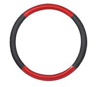 Couvre Volant Housse De Volant en Cuir Antidérapante pour Laguna pour Espace pour Megane pour Kaptur pour Captur pour Clio pour Symbol Voiture Caches Volant(O Red)