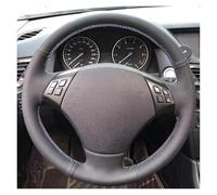 Couvre Volant Housse De Volant en Cuir Cousue Main pour BMW Série 3 E90 E91 2005-2011 X1 E84 2010-2013 Antidérapant Couvre Volant(Noir)