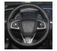 Couvre Volant Housse De Volant en Cuir Microfibre Noir Cousue À La Main pour Civic 10 2016-2019 pour CRV pour CR-V 2017-2019 pour Clarity 2016-2018 Voiture Caches Volant(Red Blue Thread)