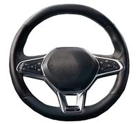 Couvre Volant Housse De Volant en Cuir Tressé Noir sur Mesure pour Clio 5 (V), pour Zoe pour Captur (2019-2020) Couvre Volant Voiture(Style2)