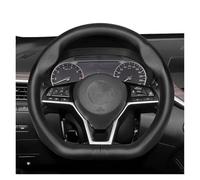 Couvre Volant Housse De Volant en Forme De D en Cuir Microfibre Ultra-Mince pour Nissan pour Sylphy pour Sentra pour Altima pour Teana pour Qashqai Voiture Caches Volant(Noir)