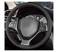 Couvre Volant Housse De Volant Tressée en Cuir Microfibre pour Suzuki pour Swift pour Sport pour Vitara S2012-2017 Voiture Caches Volant(Red Blue Thread)