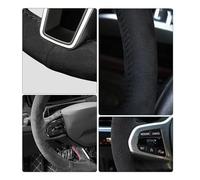 Couvre Volant Housse De Volant Tressée en pour BMW E60 (berline) E61 (Touring) 530 523 523li 525 520li 535 545i Voiture Caches Volant(Fil Noir)