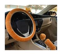 Couvre Volant Housse De Volant Universelle en Peluche Douce Et Strass De 33 Cm Accessoires D'intérieur pour Volant Protection Décorative(B-Gold-3PCS)