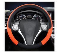 Couvre Volant Housse De Volant Voiture en Cuir, 38CM, pour Nissan pour Almera pour X-Trail pour Grand pour Livina pour Navara(Orage O Shape)