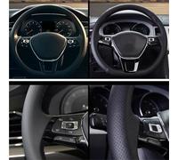 Couvre Volant Housse De Volant Voiture en Cuir Perforé pour Audi A2 8Z A3 8L pour Sprotback A4 B5 B6 pour Avant A6 C5 A8 D2 S4(Blue Thread1)