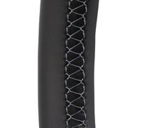 Couvre Volant Housse de Volant Voiture for Mercedes Benz W210 E200 240 280 320 W140 S320 350 420 Bricolage en Cuir Microfibre(Gray Line)