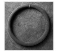 Couvre Volant Housse Volant Antidérapante en Daim Ronde Respirante Et Absorbante Forme De D pour Toutes Les Saisons(Round White Line)