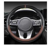 Couvre Volant Housse Volant en Cuir 38 Cm pour Kia K5 KX5 K2 pour K3 GT pour Rio pour Cerato pour Sportage pour Stinger EV6 GT-Line 2021-2022 Antidérapant Couvre Volant(Coffee O)