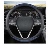 Couvre Volant Housse Volant en Cuir Et Fibre Carbone pour Toyota pour Corolla CH-R pour Camry pour Rav4 pour Auris pour Prius Yalis pour Avensis Antidérapant Couvre Volant(Bleu)
